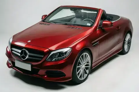 世田谷でのキャンディレッド塗装のMercedes SL